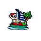 Silicone Focal Beads Summer Santa Sailing Boat Palm Tree Design