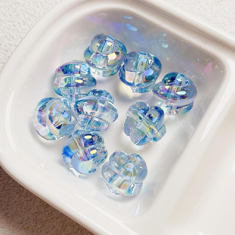 10pcs 17mm Spiral Acrylic Beads Transparent DIY Bracelet Making 6