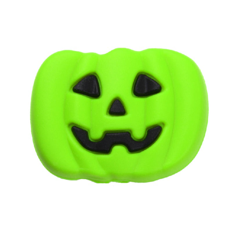 10pcs Silicone Focal Beads Halloween Ghost Bat Skull Pumpkin Designs 33