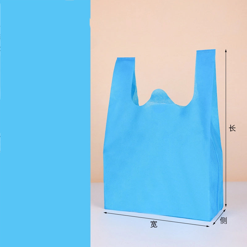 100pcs Solid Color Non-Woven Vest Bags 25*45*12/30*50*14/35*60*16/40*65*18cm 4