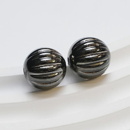 50pcs 14mm Pumpkin Acrylic Beads Silver Gold Black Red Pink Green Blue 4