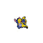20Pcs Silicone Focal Beads Yellow Mouse Round Cheeks Lightning Tail and Blue Alien Character Large Ears Clothing