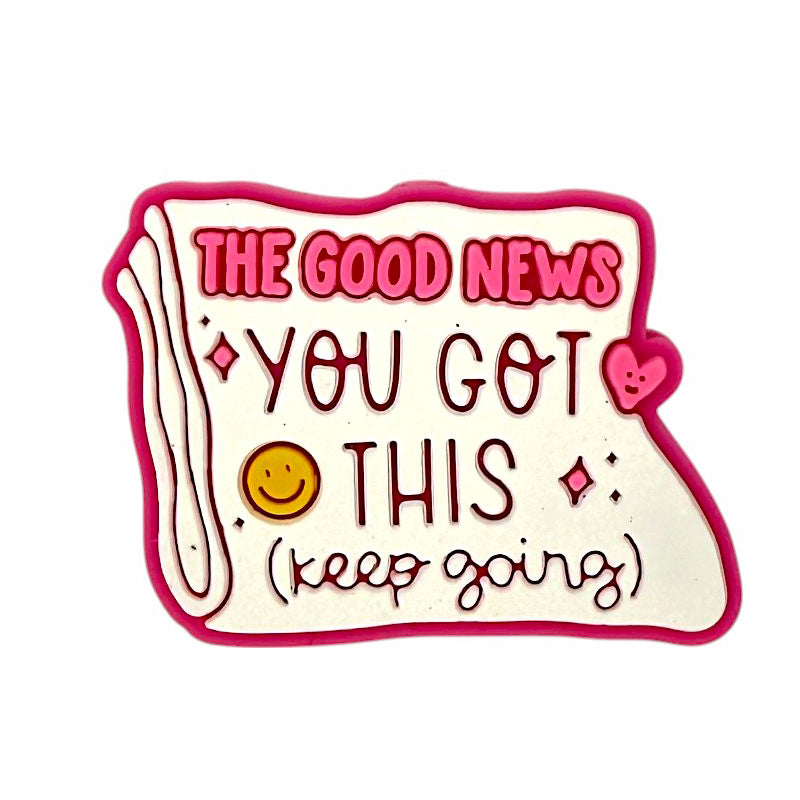 20Pcs Silicone Focal Beads Keep Going Glow In The Dark Scroll Design 7