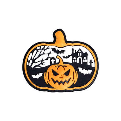 20Pcs Silicone Focal Beads Halloween Pumpkin Head Castle Design
