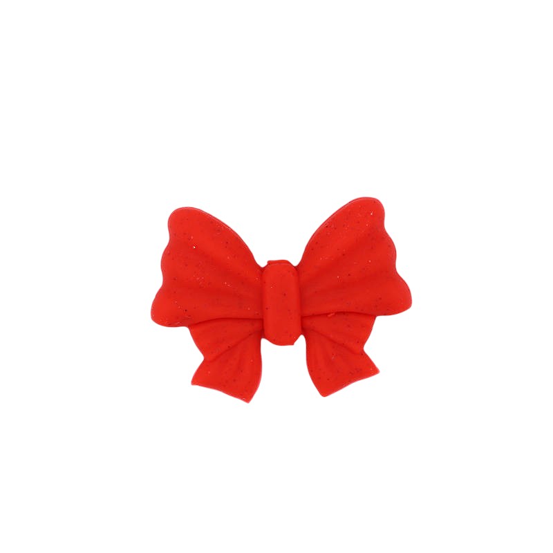 20Pcs Silicone Focal Beads Christmas Color-Shifting Bow Design