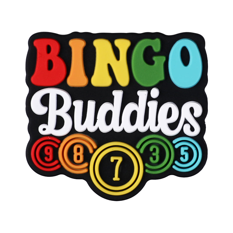 Silicone 3D Focal Beads Bingo Game Team with Number Detail 12