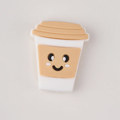 20pcs Silicone Focal Beads Smile Cup Front Facing Design 4