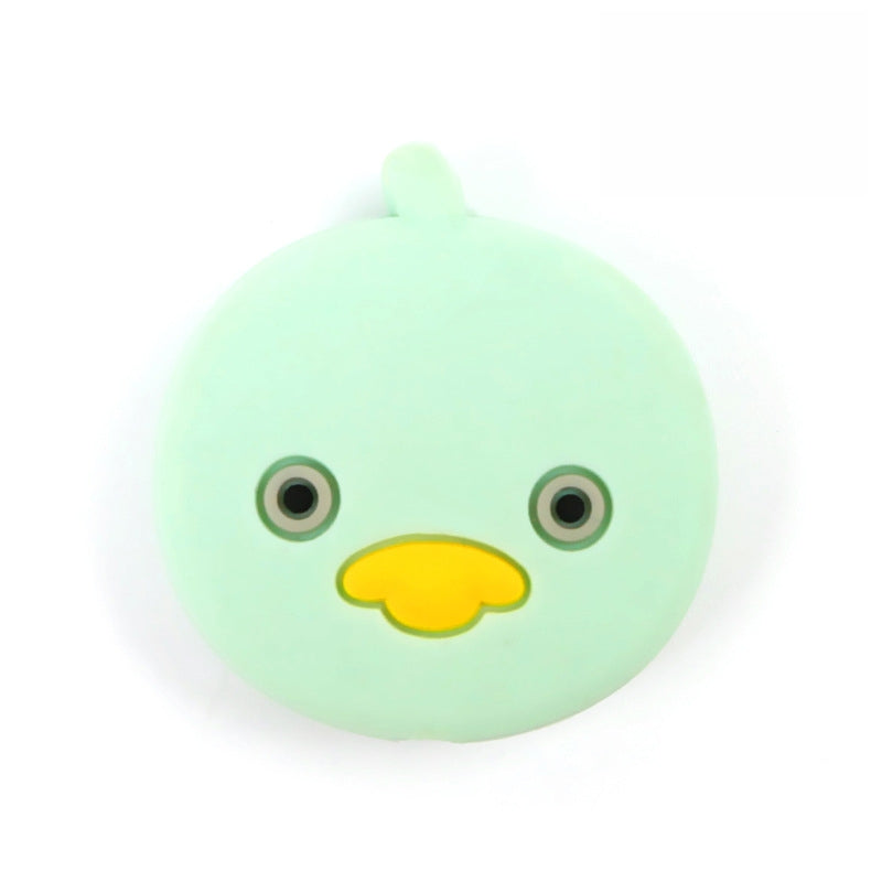 Silicone Focal Beads Cartoon Duck Round Face with Beak 11