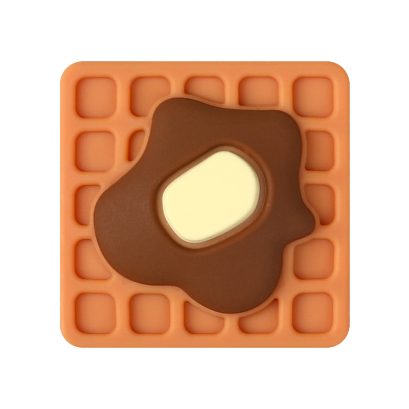 20Pcs Silicone Focal Beads Vanilla Flavored Waffles With Butter Detail 10