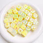 10pcs 14.5mm Light In The Dark Acrylic Cheese Cube Beads 10