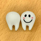 Silicone 3D Focal Beads Smile Tooth Front Facing