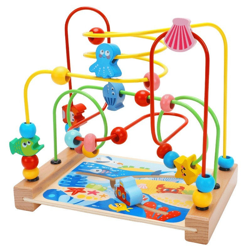 Wooden Animal Ocean Bead Maze Educational Toy for Toddlers