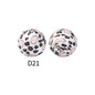 50pcs 15mm Rhombus Printed Silicone Beads Multi Color Design 31