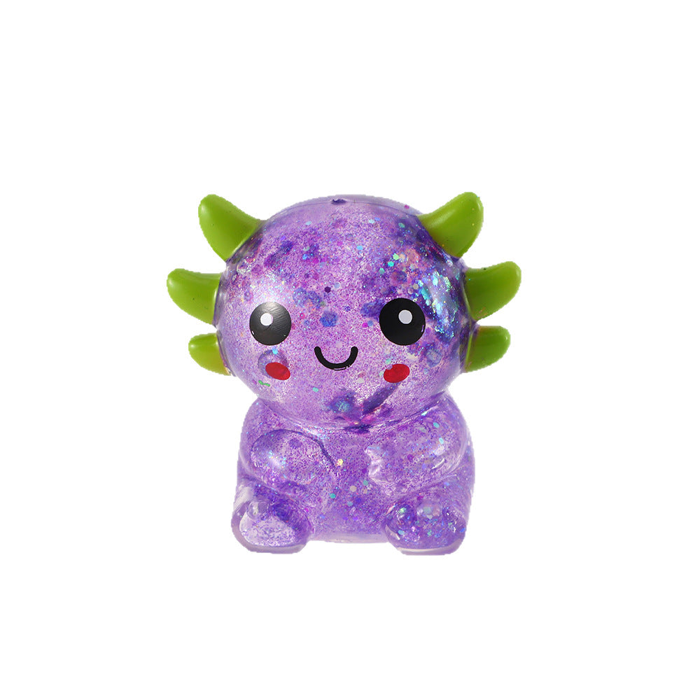 Glitter TPR Squishy Axolotl Sensory Toy 6