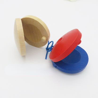Wooden Castanet Kids Musical Instrument Early Educational Toy 2