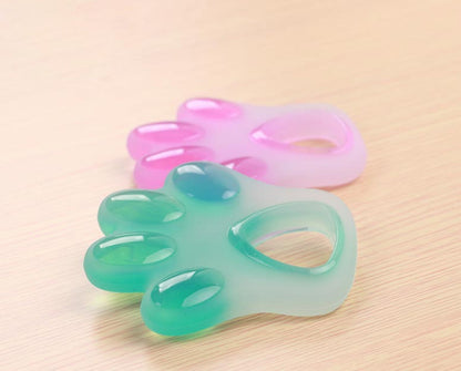 Silicone Teething Toy Paw Shape Baby Teether 7.6x7.5cm 2