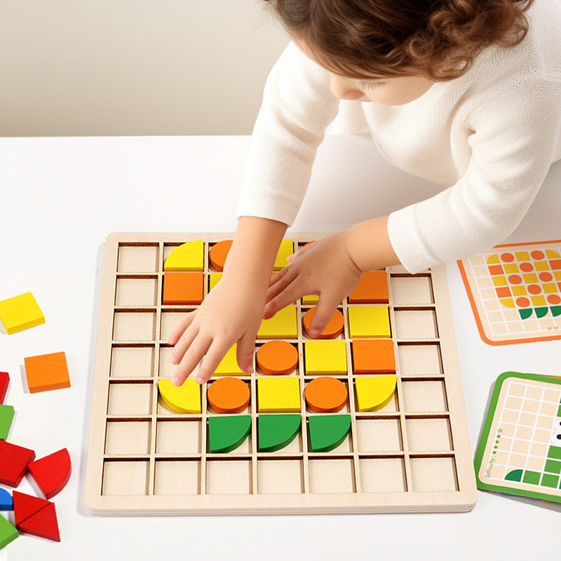Wooden 3D Mosaic Puzzle Educational Toy for Kids 3