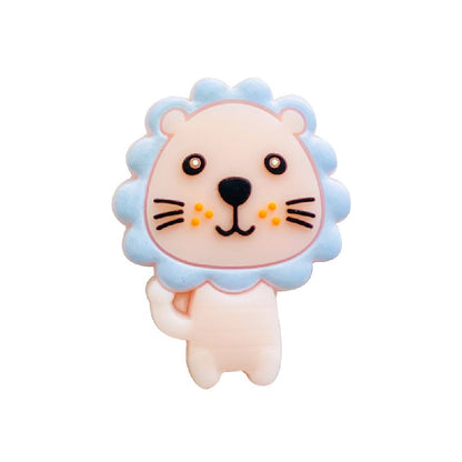 20pcs Silicone Focal Beads Lion Face with Mane Design 5
