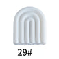 20pcs Silicone Focal Beads Arch Solid Color Design 12