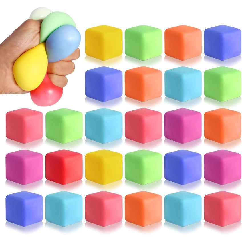 TPR Slow Rebound Stress Relief Sensory Squishy Cube Toy 3cm 2