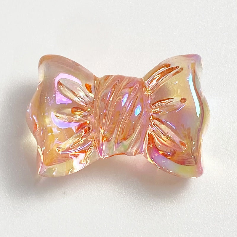 50pcs 14x26mm Transparent Bow Acrylic Beads DIY Bracelet Making 9