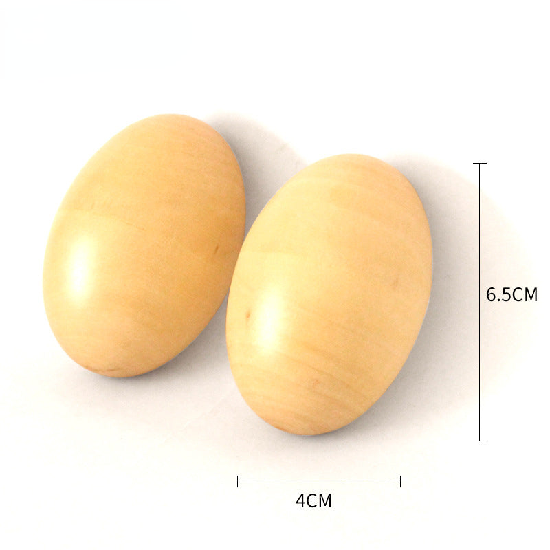 Wooden Egg Shaker Musical Instrument Early Childhood Education Toy 3
