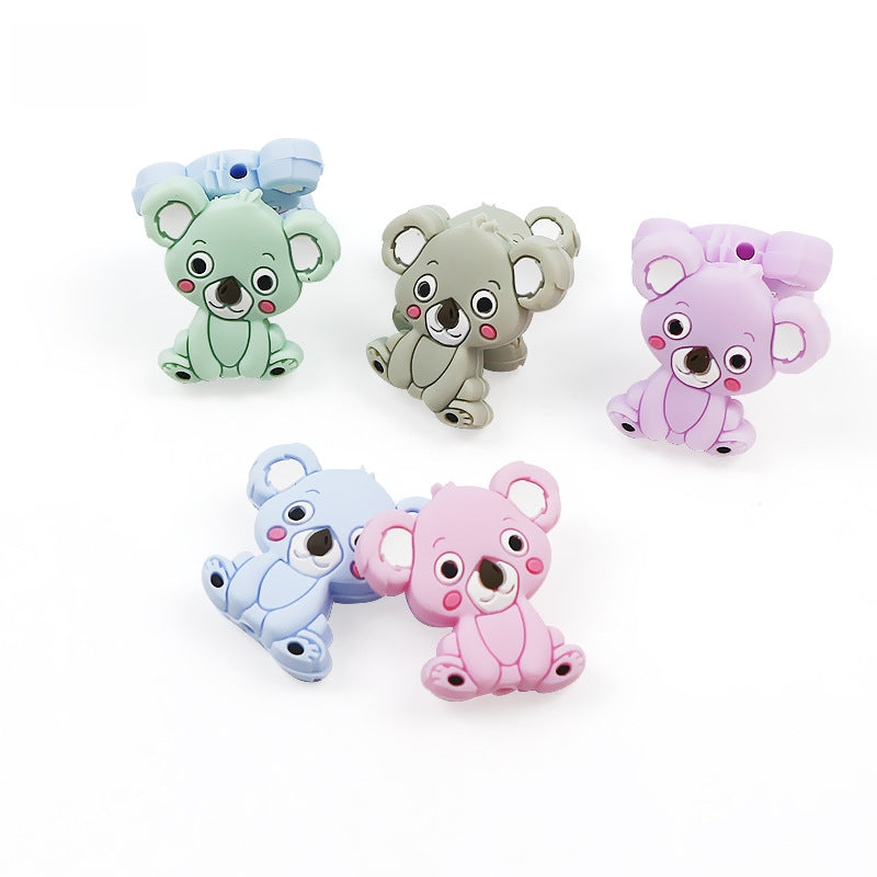 Silicone Focal Beads Animal Koala Tilted Head Pose 3