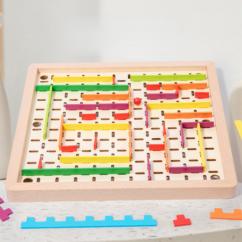 Wooden Thinking Maze Montessori Toys Educational Puzzle for Kids 2