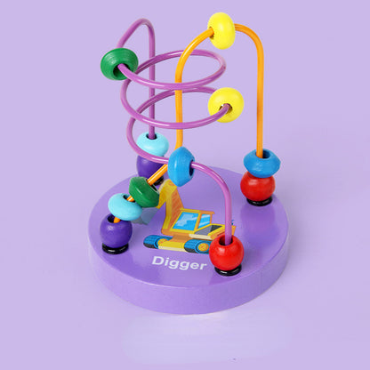 Wooden Mini Animal Bead Maze Educational Toy for Toddlers 8