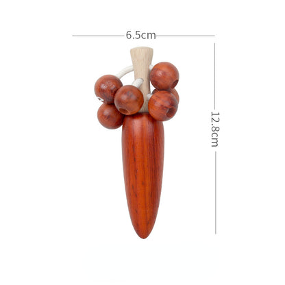 Wooden Rattle Drum Handbell Kids Musical Instrument Toy 14