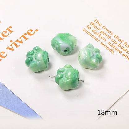10pcs 18mm Cat Claw Acrylic Beads DIY Bracelet Making 10