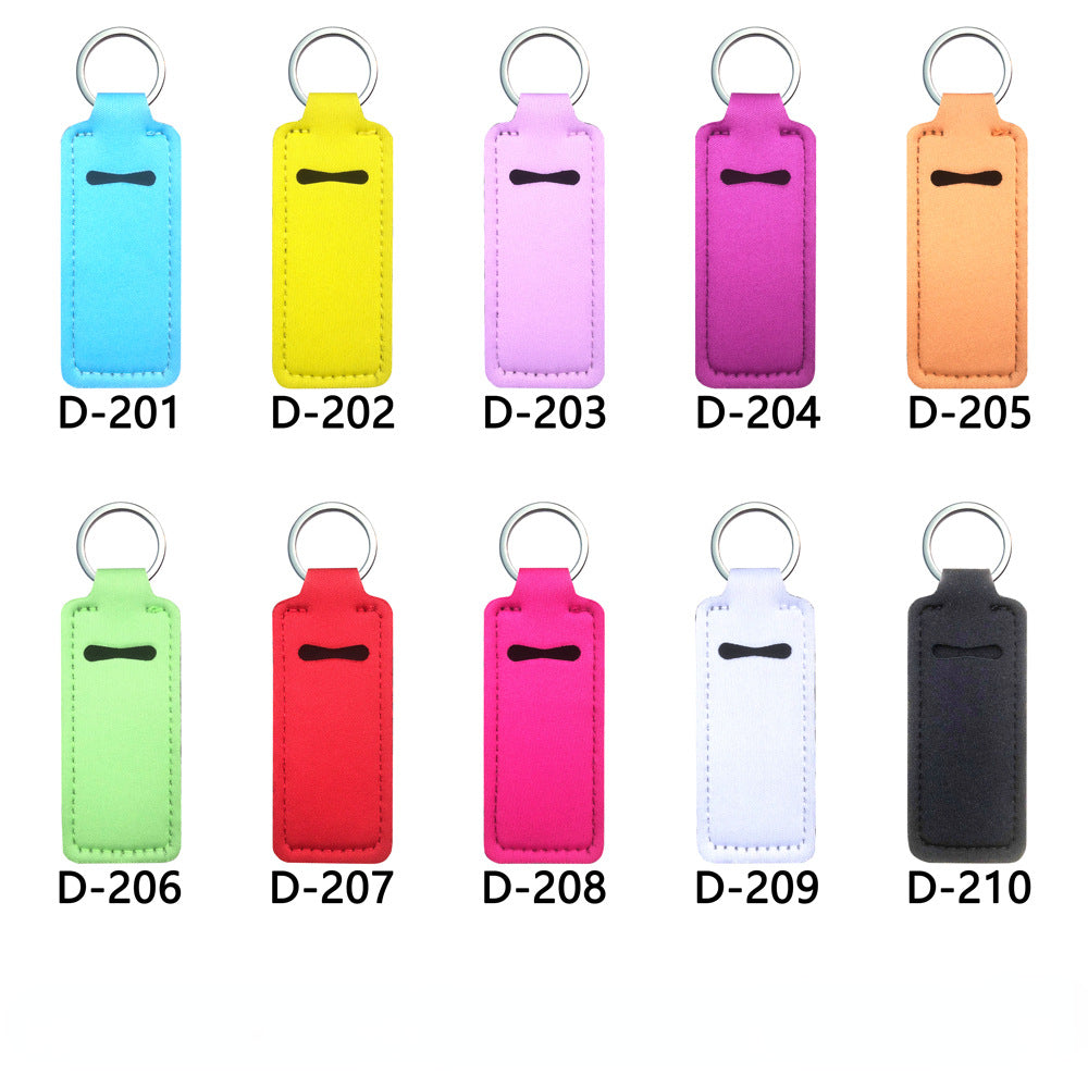 Neoprene Sublimation Blanks Sanitizer Holder Chapstick Keychain Wrist Strap 10pcs 5
