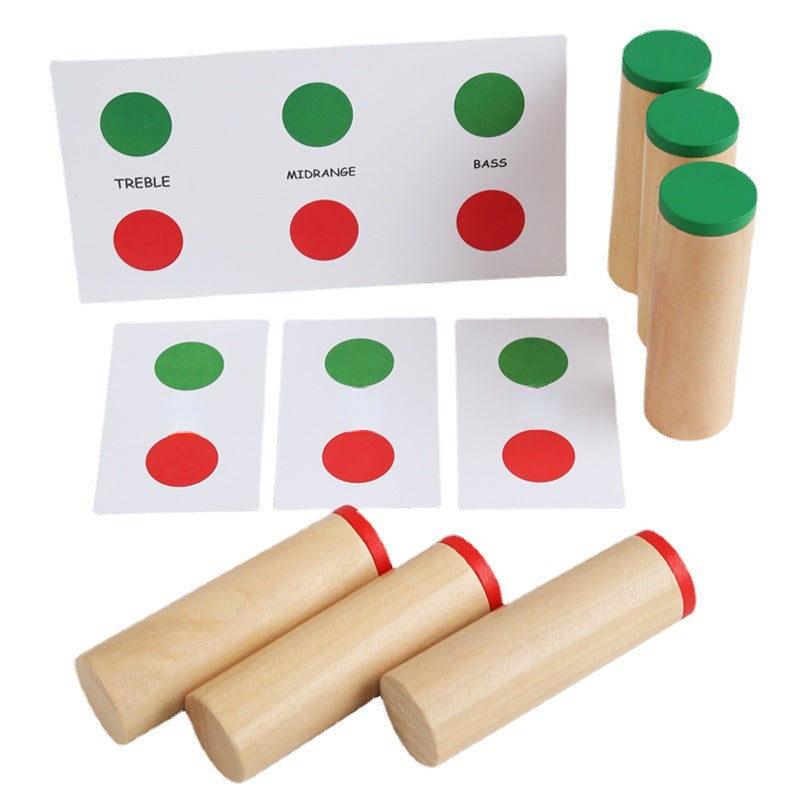 Wooden Sound Cylinder Montessori Toys Sorting Educational Toy