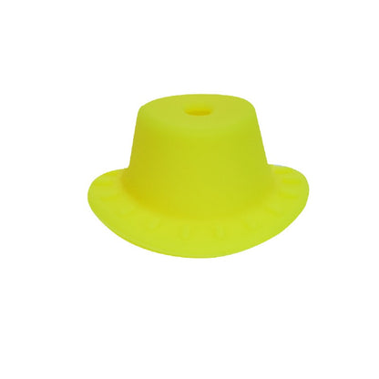 50pcs Silicone Focal Beads Cowboy Hat With Hole Center 20