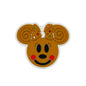 20pcs Silicone Focal Beads Brown Round Ear Mouse Character with Bow