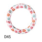 65mm Printed Silicone Beads Ring Shape Printed Design 51
