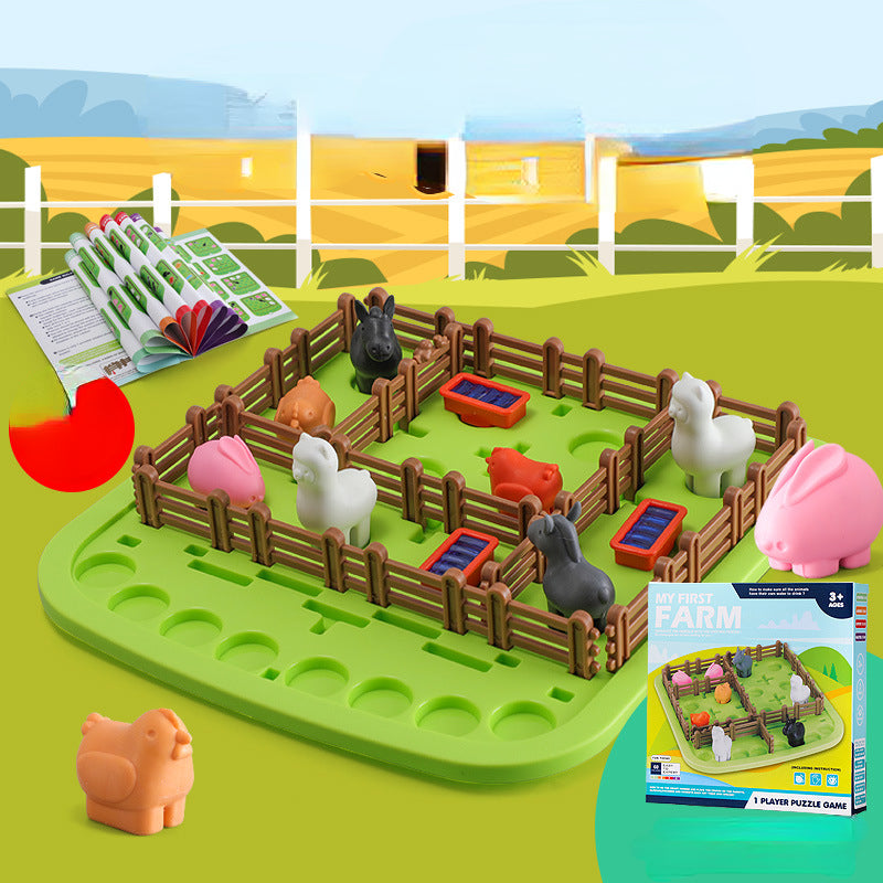 Plastic Educational Farm Animal Table Game Early Development Toy 3