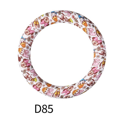 50pcs 15mm Disney Silicone Beads Printed Design 15