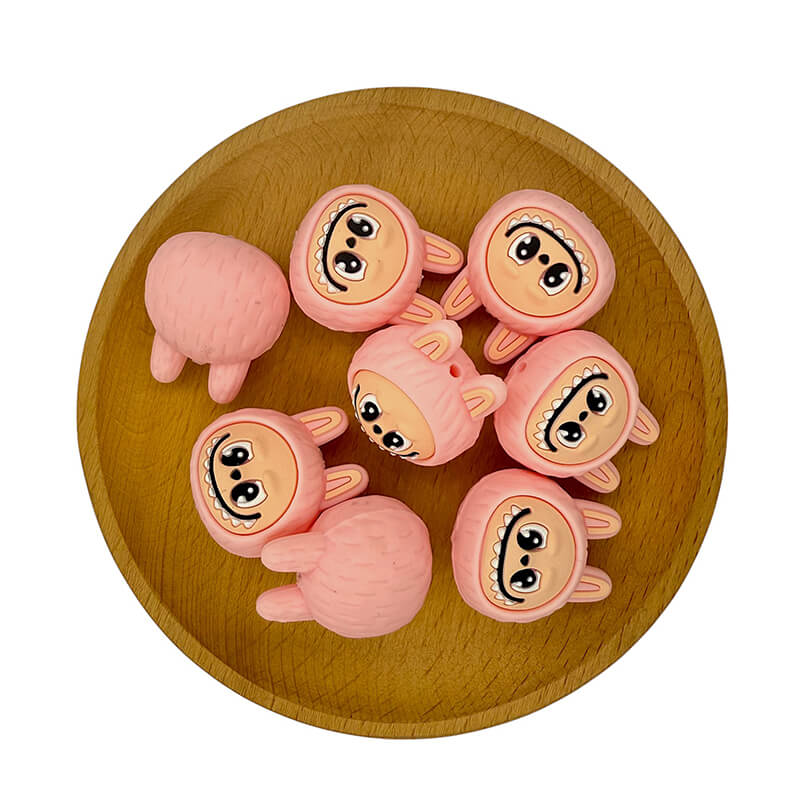 20Pcs Silicone 3D Focal Beads Cute Animal Head With Ears Detail 8