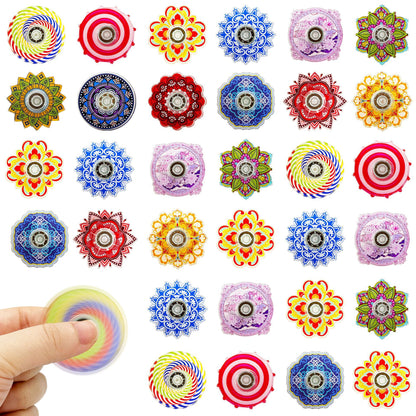 Plastic Mandala Pattern Fidget Spinner Stress Relief Toy