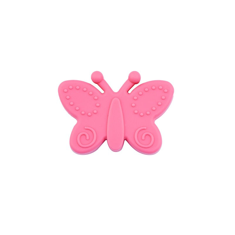 20pcs Silicone Focal Beads Butterfly Side Profile 15