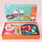 Wooden Montessori Toys Chopsticks Clip Beads Feeding Game 4