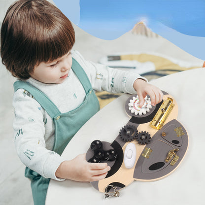 Wooden Unlock Car Busy Board Montessori Toys for Toddlers 2