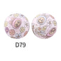 50pcs 15mm Rhombus Printed Silicone Beads Colorful Design 41