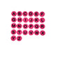 15mm Flat 7 Color 26 English Letters Silicone Focal Beads