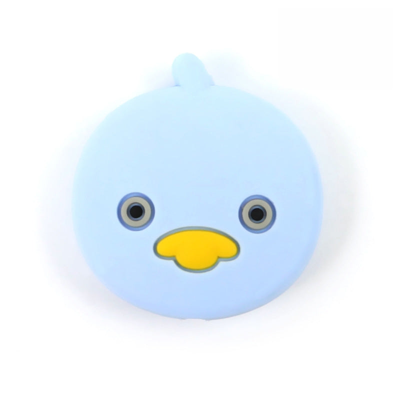 Silicone Focal Beads Cartoon Duck Round Face with Beak 10