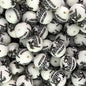 50pcs 15mm Black Orange Beach Volley Print Silicone Beads