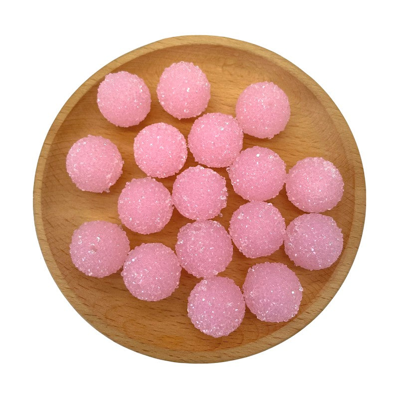 50pcs 20mm Sugar Round Acrylic Beads DIY Bracelet Making 5