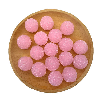 50pcs 20mm Sugar Round Acrylic Beads DIY Bracelet Making 5