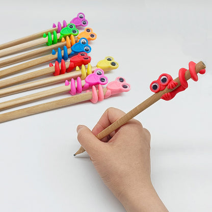 Cute Big Eye Soft Silicone Pencil Topper Sensory Toy 3